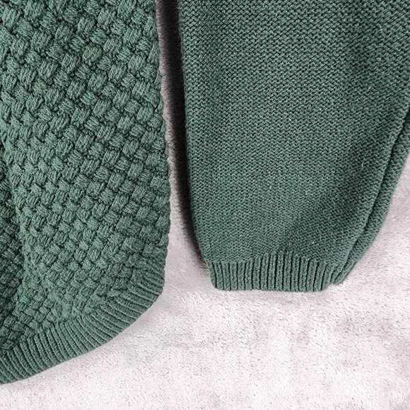 Womens Green August Mist Sweater w/ Elbow Patches Long Sleeve Crew Neck Size M - Picture 3 of 10